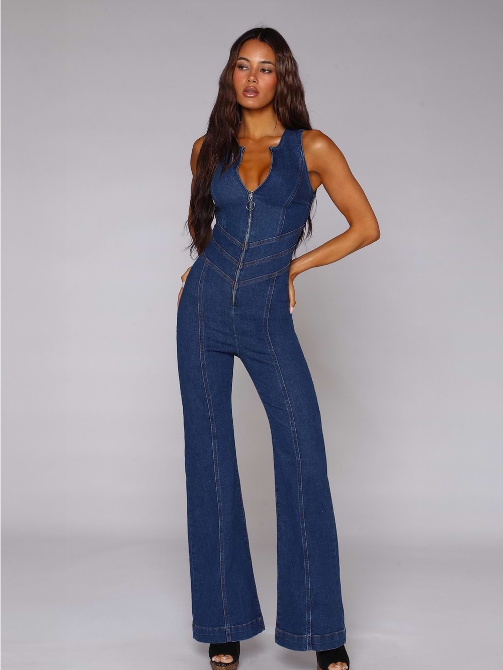 NWT Revice Hollywood Heartthrob Jumpsuit in Denim Size XS